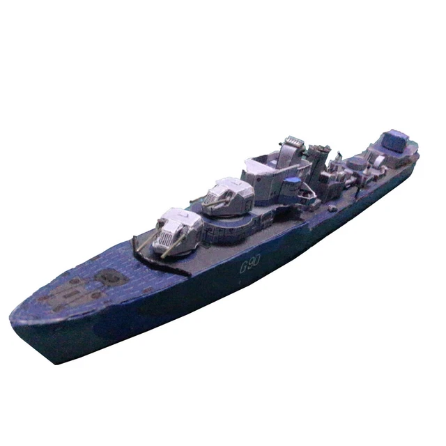 Paper Model Naval NAVY DESTROYER 1:400 Scale Paper Battleship Model 3D Warship Paper DIY ...