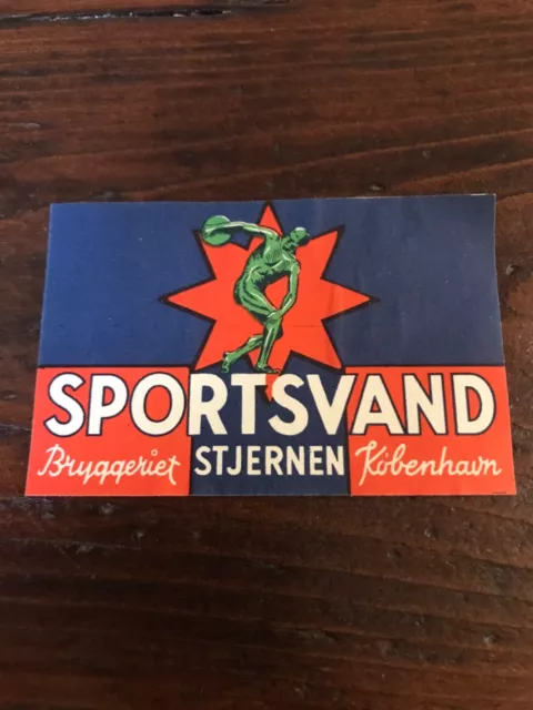 Sportsvand Stjernen beer label