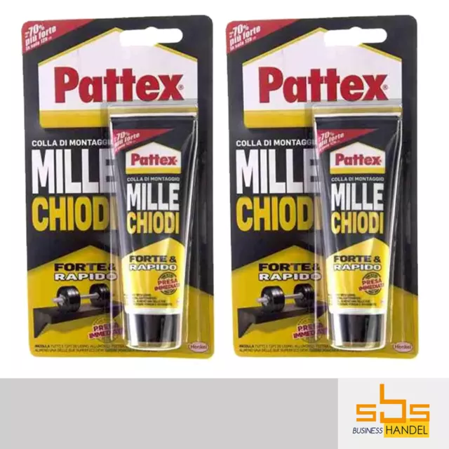Pattex" Pegar en lugar de Agujerear" 2 X 52g-Adhesivo- Extra Fuerte - Tubo