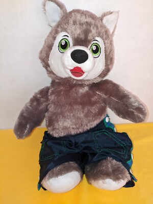 BUILD A BEAR Great Wolf Lodge WILEY THE WOLF 16" Plush BAB - Excellent
