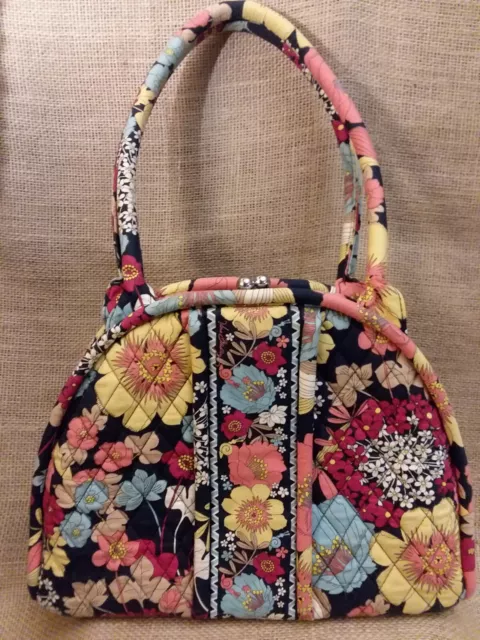 Vera Bradley Happy Snails Kiss Lock sweet Femine Alice Handbag Lg Handles