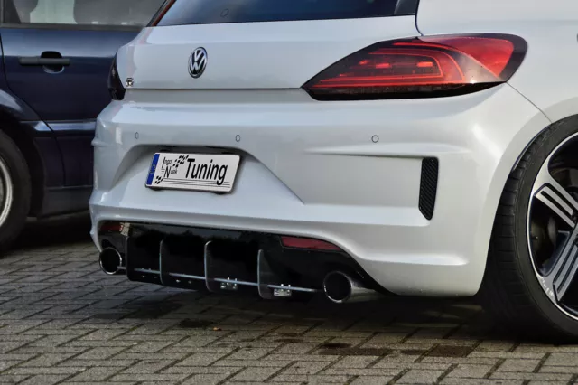 Sonderaktion Heckansatz Heckeinsatz Diffusor aus ABS für VW Scirocco R Facelift