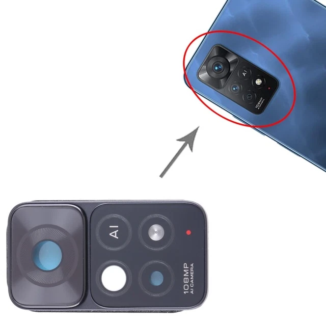 Xiaomi Redmi 9C cache couvercle carte mère vitre lentille camera arrière verre
