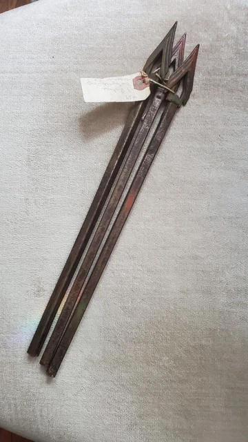 Lot of 3 Vintage Curtain Swing Arm pieces, pointed arrow tips