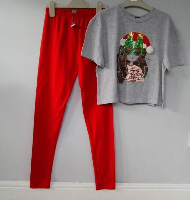 Girls Tops, Skirt Leggings New Look Etc Bundle Age 13-14 Years *Christmas Items* 4