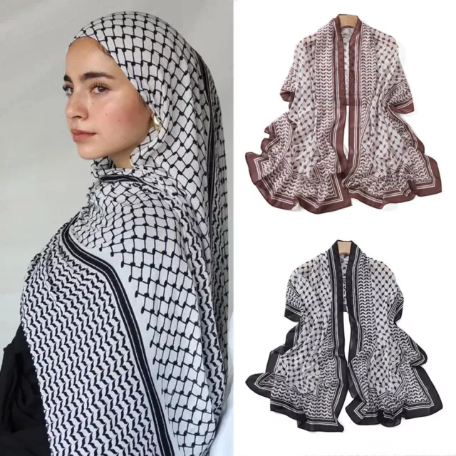 Écharpe En Mousseline De Soie Hijab De Haute Qualité Élégant Sarong Châle #