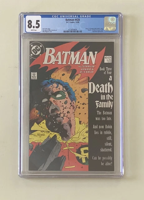 Batman #428 "A Death in the Family" Part 3 (1988) CGC 8.5 DC COMICS WHITE PAGES