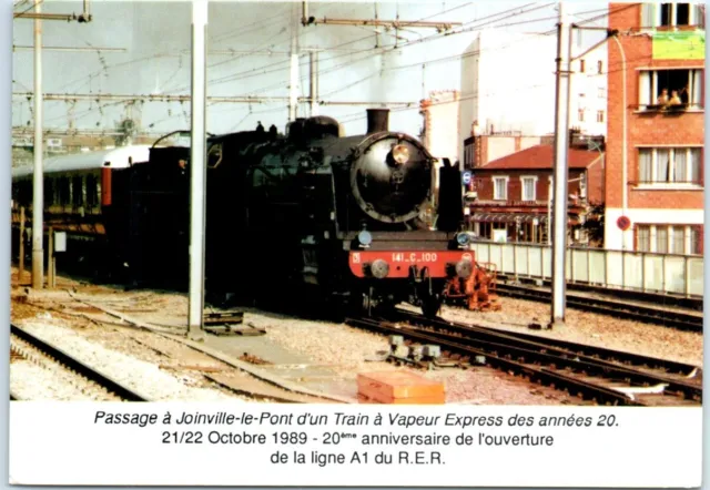 Postcard - Passing through Joinville-le-Pont of an Express Steam Train - France