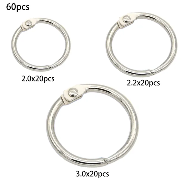 Metal Binder Rings 1-Inch 60pcs Rose Gold Loose Leaf Binder Rings,Office  Book Rings,Keychains or Key Rings,Flashcard Rings,Index Card Rings for