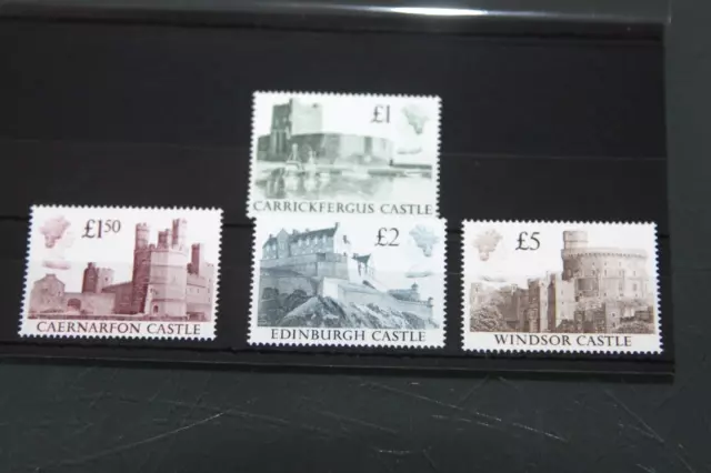 Gb 1988 Castle Wildings Valori Alti, Set Di 4 Tutti Non Montati Nuovi Di Zecca