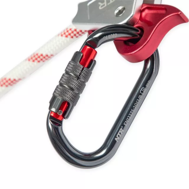 Arborist Rope Positioning Lanyard Swivel Carabiner Adjuster Kit Tree Climbing 3