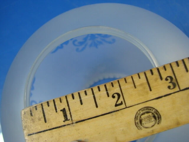 7" Venicia Satin Etched Ball Glass Lamp Light Shade Floral Scene 2 3/4" Fitter 7