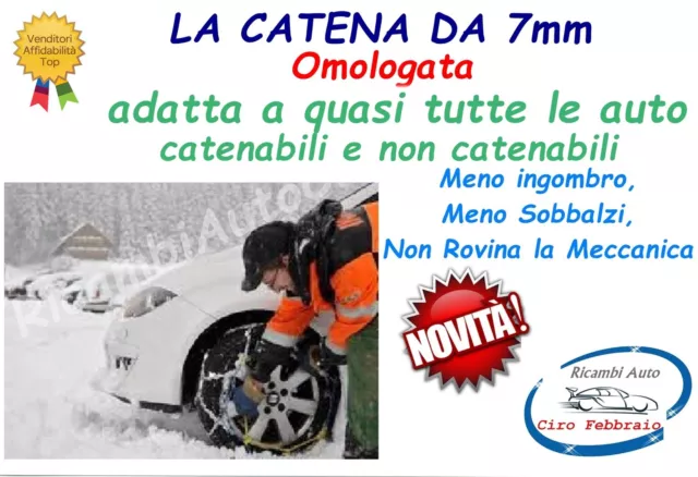 Catene da neve 7mm per Lexus IS (2005) Pneumatico 255/40R18 2554018 25540r18