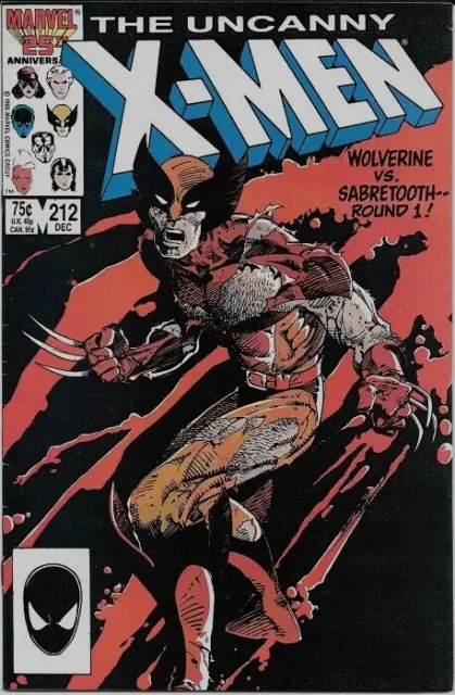 Uncanny X-Men 212-A  Marvel Comics Vol-1 (1981-2011) Grade 7.0