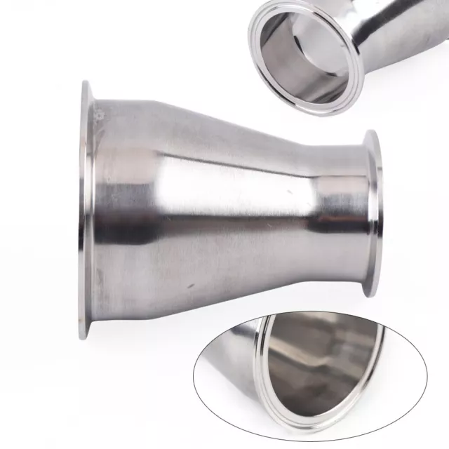 4"x2.5" Sanitary Concentric Reducer Beverage Tri Clamp Clover Stainless Steel