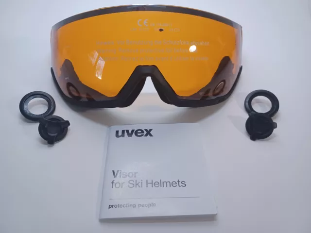 Uvex hlmt 400 Visor ESS Lgl / Ltm Orange Replacement Ski Helmet Visor S2