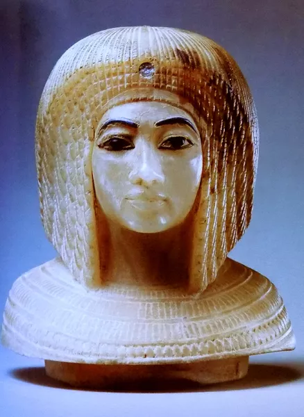 Amarna Royal ancienne femme égyptienne sculpture d'art filles Akhenaton Néfertiti 2