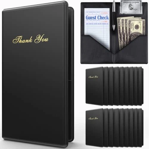 Check Presenters for Restaurants – 20 Pack Guest Check Books for Servers –