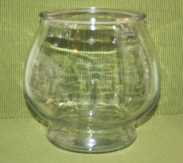 Glass Terrarium Fishbowl Betta Goldfish Bowl Jar 4 qt. / 1-gallon Vintage EUC