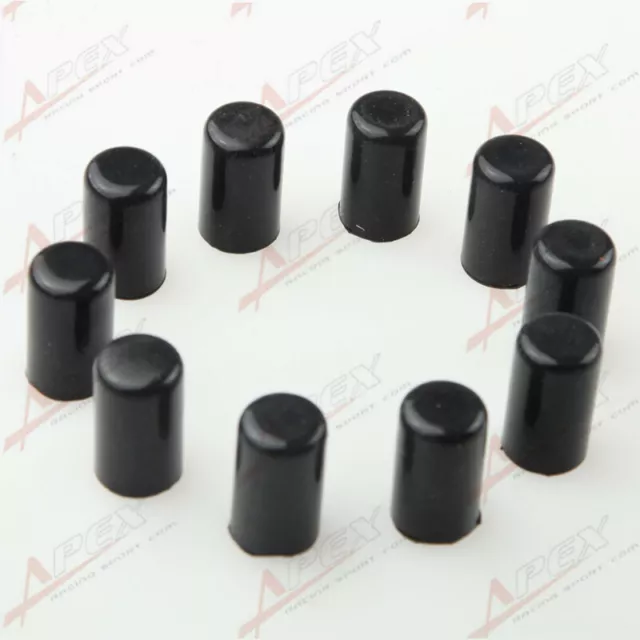 10PCS 8mm 5/16" Silicone Blanking Cap Intake Vacuum Hose End Bung Plug Black