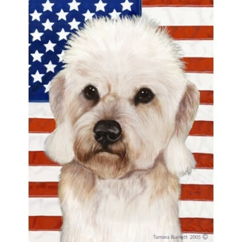 Patriotic (D2) Garden Flag - Mustard Dandie Dinmont Terrier 322101