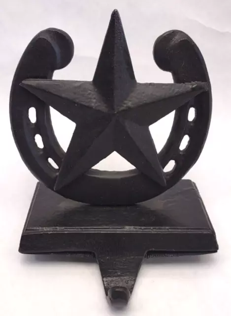 Horseshoe and Texas Star Key Holder Hanger Hook for Desk Table Night Stand Iron