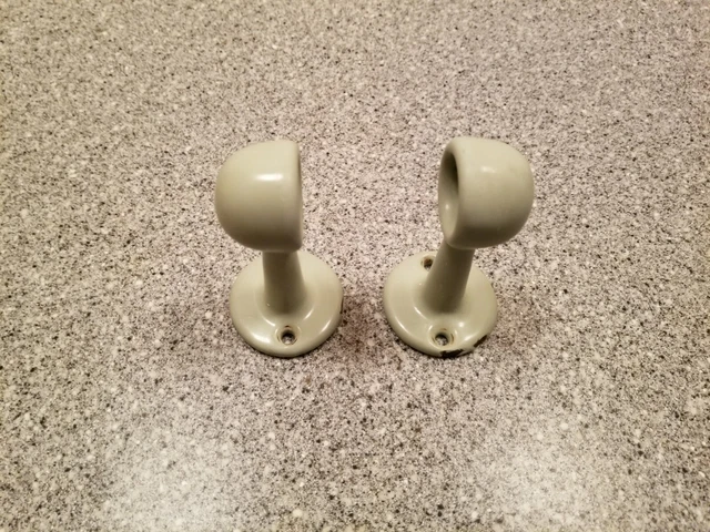Vintage Vitrolite Jadeite Green Bathroom Hardware Brackets & Hooks 6