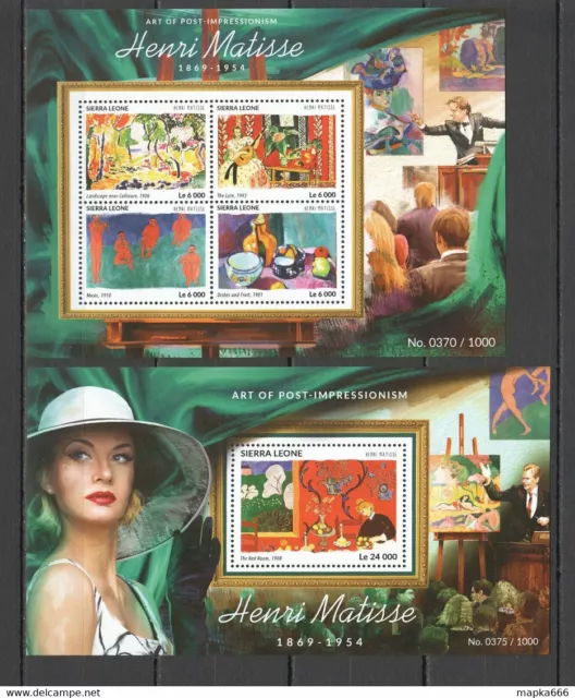 St641 2015 Sierra Leone Art Paintings Henri Matisse 1Kb+1Bl Mnh Stamps