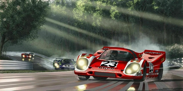 Plaque Métal Décorative 24h Du Mans – Voiture De Course – 30 X 20 Cm – Neuve