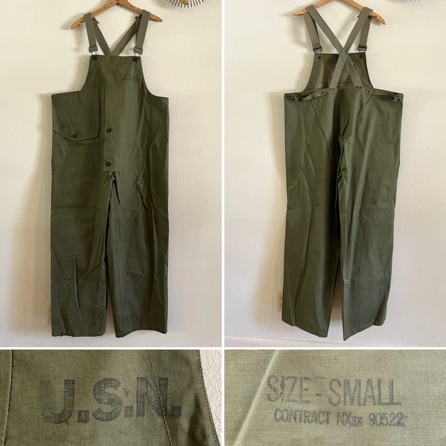 VTG 40s USN NAVY N-2 Rain Trousers SMALL Deck Pants Foul Weather Bib Overalls N2 VTG 40s USN NAVY N-2 Rain Trousers SMALL Deck Pants Foul Weather Bib Overalls N2