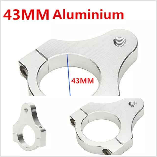 Motorcycle 43mm Diameter Steering Damper Fork Clamp Bracket Aluminum Alloy CNC