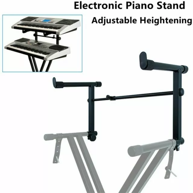 Heavy Duty Double Tier Keyboard Stand Adjustable 3