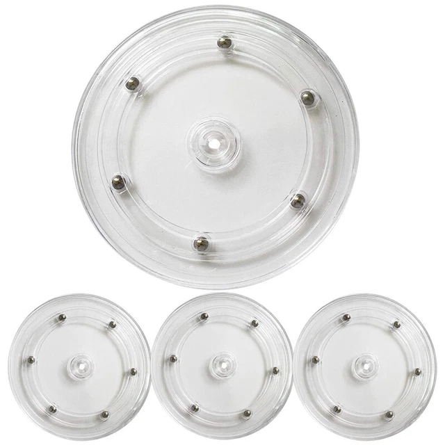 Placa Giratoria Transparente Lazy de 4 Piezas, Rodamiento de Placa Giratori M5V7