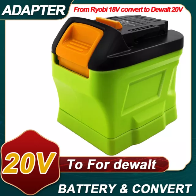 Battery Adapter for Ryobi 18V ONE+ Battery to for Dewalt 20V Power Tool Drill