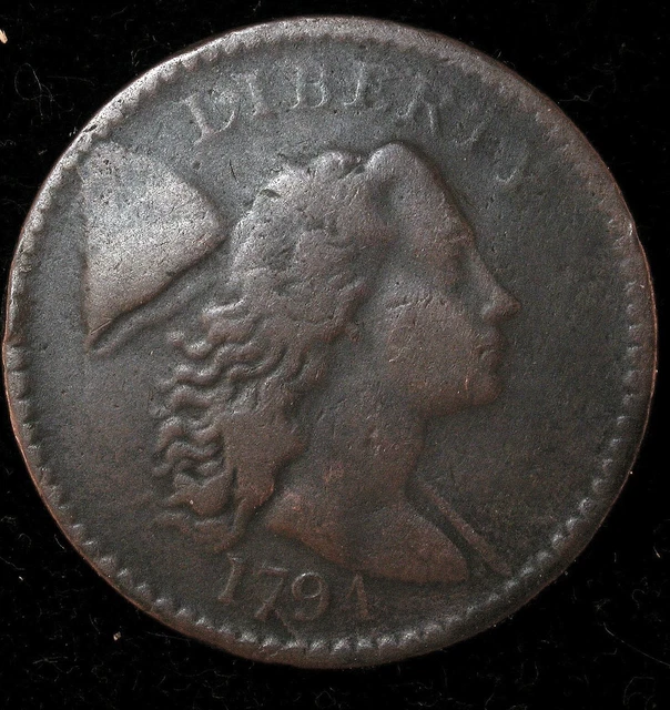 1794 Head Of 94 Flowing Hair Large Cent