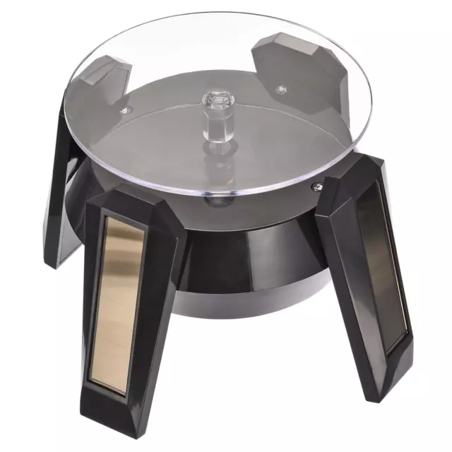 4,3" Solar Pantalla Soporte Giratoria Placa, Batería Doble Uso con Luz, Negro