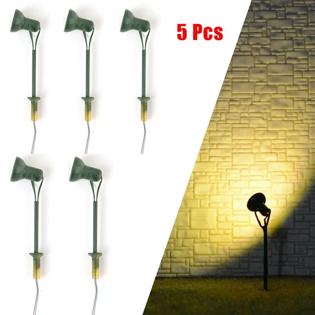 40 Lampadaires Miniatures HO 1:87 - Éclairage LED 3V Pour Modélisme Ferroviaire | VENOAL