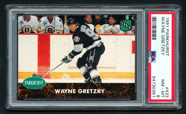 1991 Parkhurst Hockey 433 Wayne Gretzky Assists Leader Psa 8 Nm-Mint