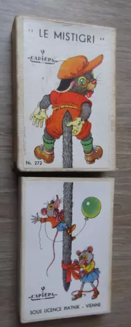 Ancien Jeu de cartes le MISTIGRI boite Capiepa animaux licence PIATNIK VIENNE