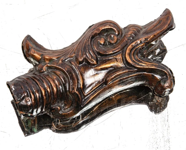 late 19th century Friedley-Voshardt residential copper Gutter Spout