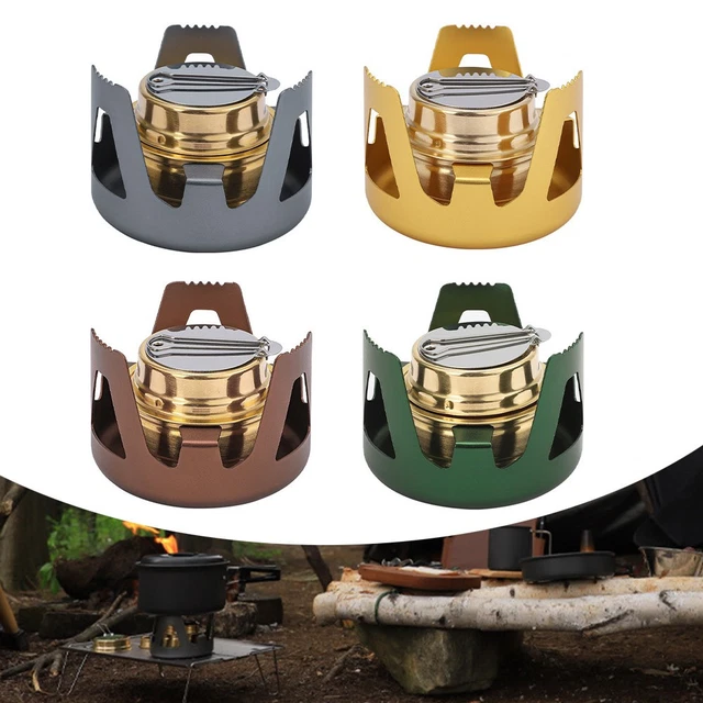 Réchaud à Alcool Portable Brass – Camping, Randonnée, Ventilation Efficace (neuf)