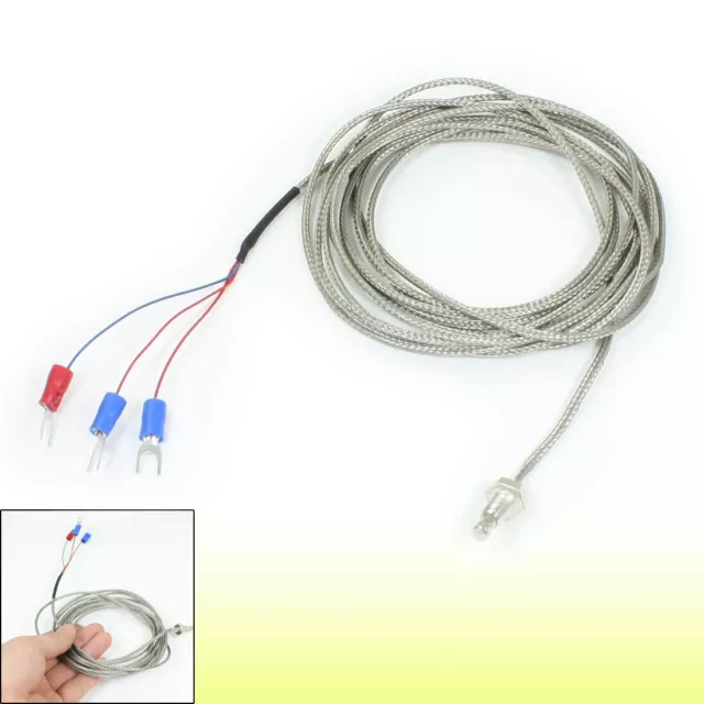 3 Meters Wire 450 Degree Temperature Sensor Thermocouple Probe PT100