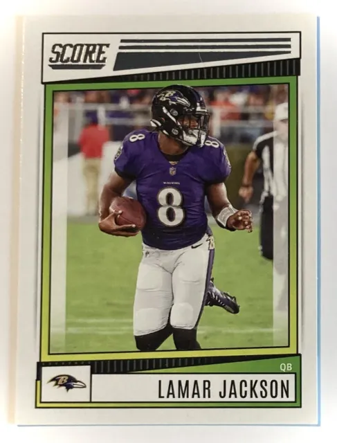 2022 Panini Score Ravens Qb Lamar Jackson Football Card #184