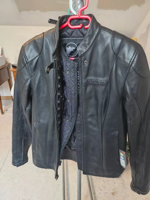 blouson moto cuir femme noir Bering T3