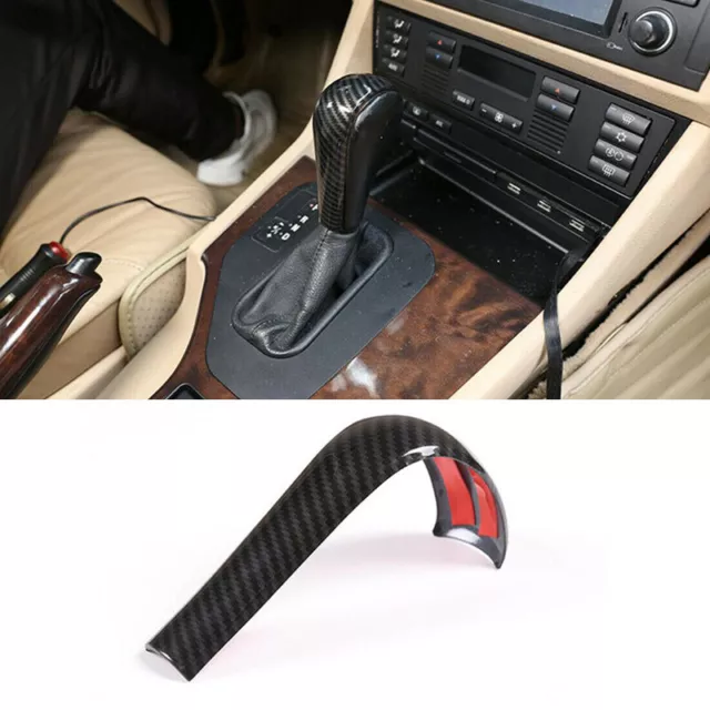 For BMW E60 E61 X3 X5 E83 E53 Inner Gear Shift Knob Cover Trim  Carbon Fiber