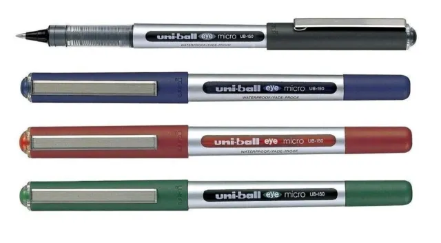 2 x UNI-BALL UNIBALL SIGNO UM-100 EYE GEL PEN -0.7mm -UM100 Black Blue Red  Green