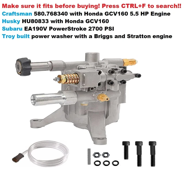 7/8" Shaft Vertical Pressure Washer Pump 2.5 GPM Replacement Pump power Washer