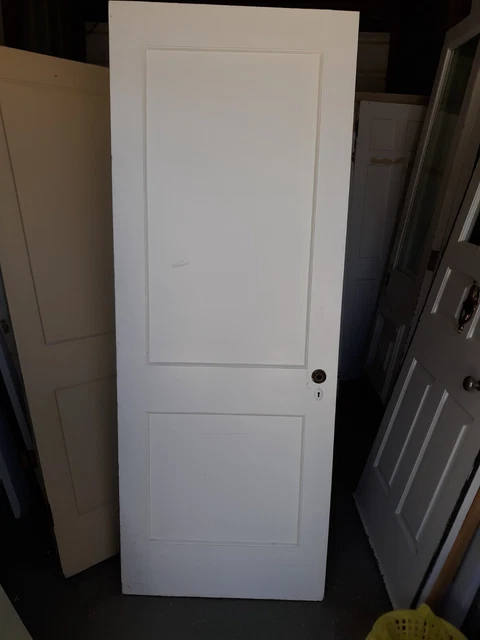 Antique Vintage Interior 2 Panel Door  Painted 30 X 79 We Ship!!!!!!!!!!