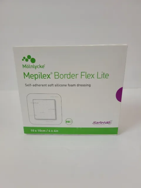 Mepilex Border Flex 4x4" Self-Adherent Soft Silicone Foam Dressing 5/BX - 581300