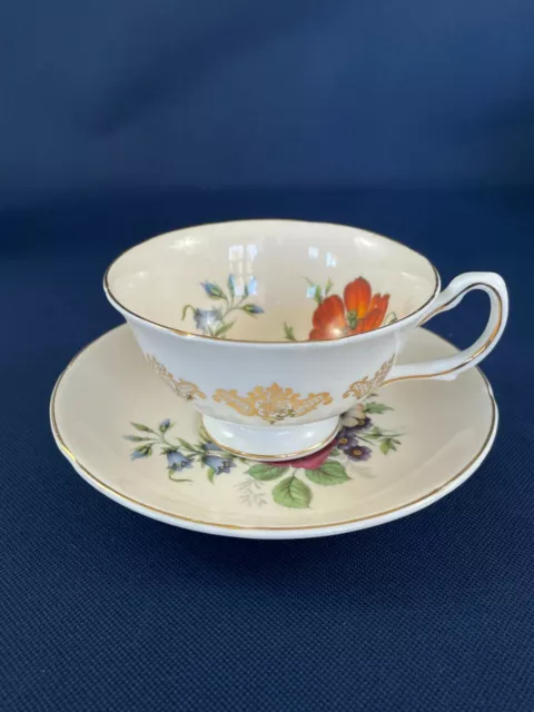 Mid-Century Modern Royal Grafton fine bone china cup & saucer England c.1957+